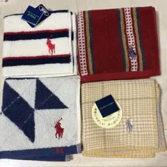 POLO RALPH LAUREN タオルハンカチ 4枚セット