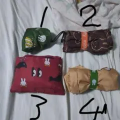 【フジパン】ミッフィー折りたたみエコバッグ4点セット