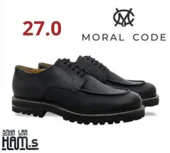 美品　最高級　MORAL CODE　ダービーシューズ　黒　本革　27.0のサムネイル