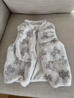 美品⭐️フリースベスト　クマ柄　100