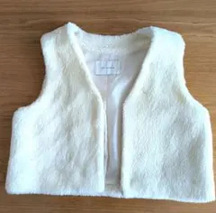 【ナノ・ユニバース】ライトボア・クロップドジレ　アイボリー