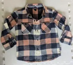 パタゴニア 長袖フランネルシャツ 4T チェック柄