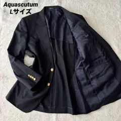 美品✨Aquascutum 13号 金ボタン ダブルブレスト 紺ブレ ジャケット