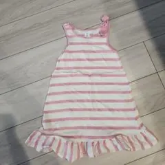 GAP ノースリーブワンピース ピンクストライプ