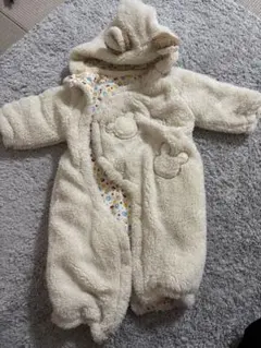 フード付きボアアウター 70cm クリーム色