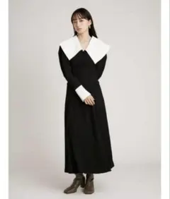 新品タグ付き snidel ビッグカラーコルセットワンピース スナイデル