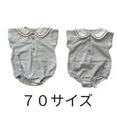 ストライプ柄　ロンパース　セーラー　アカチャンホンポ