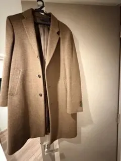 ブラウン チェスターコート チェック柄