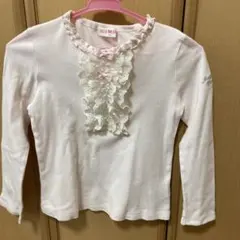 mezzo piano ピンク フリル長袖カットソー　値下げしました