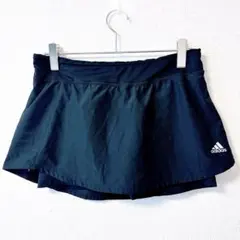 adidas アディダス ランニング スコート インナー付　　M 黒テニス ジム