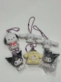サンリオ　ふわわフロッキーマスコット　クロミ　プリン　ぽちゃこ　シナモン