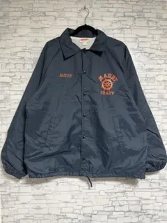 古着 コーチジャケット ナイロンジャケット USA製 ネイビー系 メンズ