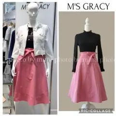 M'S GRACY*ウエストリボンフレアスカート