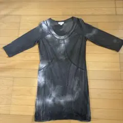 DIESEL ディーゼル 七分袖ワンピース タイダイ柄 グレー