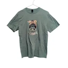 GILDAN プリント入り Tシャツ Sサイズ オリーブグリーン