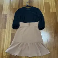 ꙳✧˖極美品꙳✧˖Rirandtureドッキングワンピース　Sサイズ