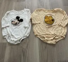 ミッキープーさん　ロンパース　2点セット