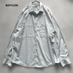 BAYFLOW ストライプ グレー 長袖シャツ