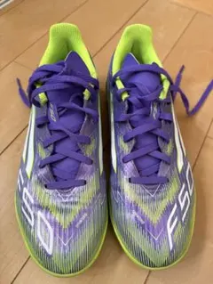 F50 サッカー 24cm スパイク パープル×ライム - メルカリ