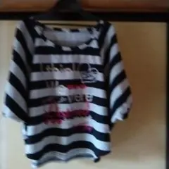 黒と白のストライプTシャツ