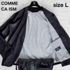 【COMME CA ISM】セットアップ ノーカラージャケット パンツ Lサイズ
