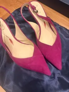 ピンク スエード スリングバックパンプス 値下げ致します! ✨