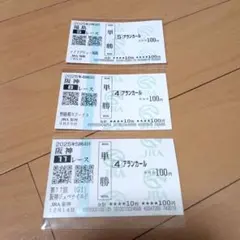 アランカール現地馬券　3枚セット