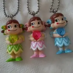 ペコちゃん　ストラップ3体セット (トリオ)