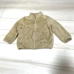 ベージュ フリース ジップアップジャケット