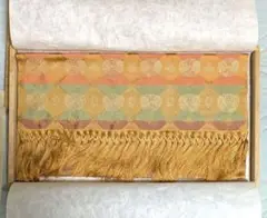 ◆敷物 名物裂 絹 宝尽くし龍の丸紋 33×59cm