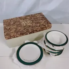 たち吉 Adam&Eve プレート 5枚セット 深皿 中皿 エメラルドグリーン♪