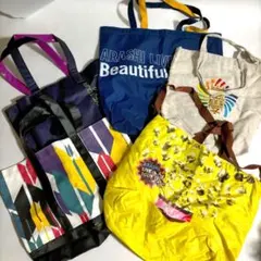 5つセット／ほぼ未使用 嵐 コンサート ツアー 公式グッズ トートバッグ