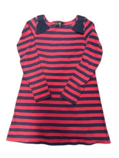 agnes b.♡赤とネイビーのストライプ長袖ワンピース*tu*アニエスベー