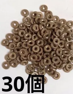 115.リング型ビーズ ハンドメイド素材　ロンデル　スペーサーゴールドビーズ