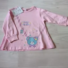 新品　ベビー　長袖　Tシャツ サイズ90 　ピンク　くまちゃん