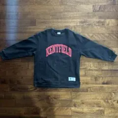 coen黒×赤プリント　スウェット トレーナー