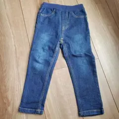 petit main オーガニックコットン デニム風パンツ 100サイズ