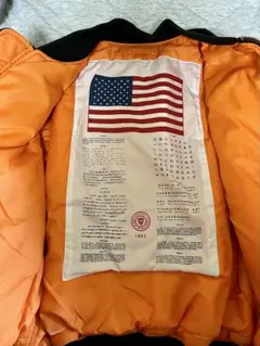 極美品 アルファALPHA INDUSTRIES MA1 BLOOD CHIT