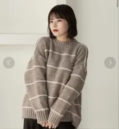 amiur stripe line soft color knitのサムネイル