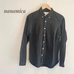 【nanamica】　ボタンダウンシャツ　ブラック　XS 日本製
