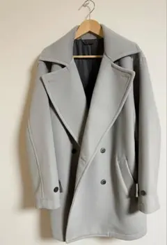 【美品】ADRER ビーバーメルトンオーバーPコート Mサイズ グレージュ