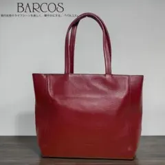 【未使用品】BARCOS /バルコス レザーハンドバッグ トートバッグ 大容量