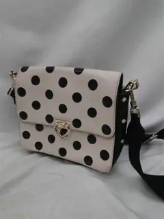 ■ケイト・スペード NEW YORK ドット柄 ショルダーバッグ ホワイト