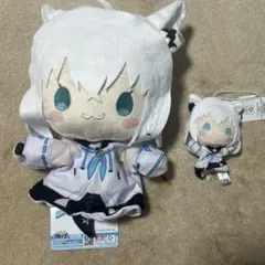 ホロライブ 白上フブキ パペットぬいぐるみ 指パペット 2種セット タグ付き