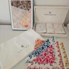 セリーヌ フェイスタオル ヴァレンチノ ハンカチ等 10点セット 未使用品
