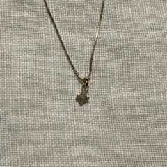 agete k18 一粒ダイヤモンドネックレス