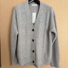 新品未使用 any SiS 【洗える】スフレケーブルミックス カーディガン
