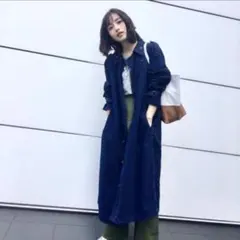 G-STAR RAW ダークブルー ロングコート XS　石原さとみ