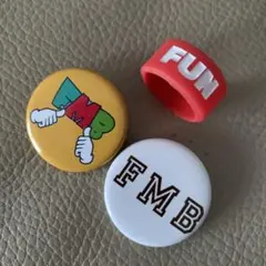 ファンキーモンキーベイビーズ　ラバーリング　缶バッジ　3点セット