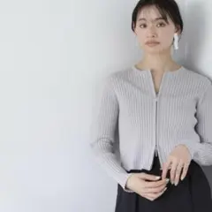 ダブルジップコンパクトカーディガン NATURAL BEAUTY BASIC